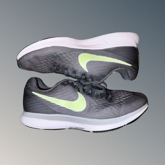 Nike Air Zoom Pegasus 34 Running Shoes Women Size 9 Gray Lime - Picture 7 of 8